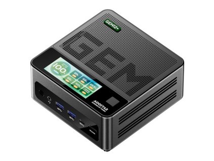 AOOSTAR GEM12+ Pro Mini PC with Display, Fingerprint Unlock, AMD Ryzen 7 Pro 8845HS 8 Core Max 5.1GHz, 32GB RAM 1TB SSD, HDMI2.1 + DP1.4+ USB4 + Type-C 4K Four Screen Display, WiFi 6 Bluetooth 5.2, 2*2.5G LAN, 2*USB3.2, 2*USB2.0, 1*Oculink - EU Plug