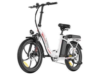 Fafrees F20+ Folding Electric Bike, 250W Motor, 36V 20Ah Battery, 20*3.0 inch Tires, 25km/h Max Speed, 90km Max Range, Disc Brakes, Front Suspension, Shimano 7-speed - White