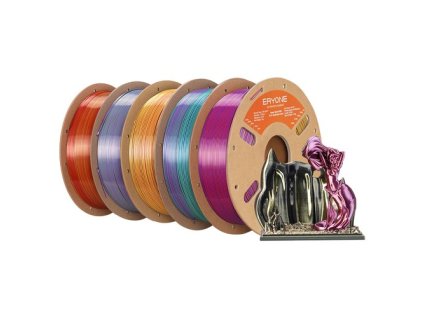 5kg ERYONE High Speed 4-color Silk PLA Filament - Twilight Glow + Metallic Frenzy + Royal Essence + Gorgeous Harmony + Aurora Dream