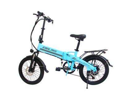Orlms S9 Electric Bike, 500W Motor, 48V 13Ah Battery, 20*1.95 inch Tires, 55km/h Max Speed, 50km Range, Mechanical Disc Brakes, Suspension Front Fork, Shimano 5-speed, LCD Display - Blue