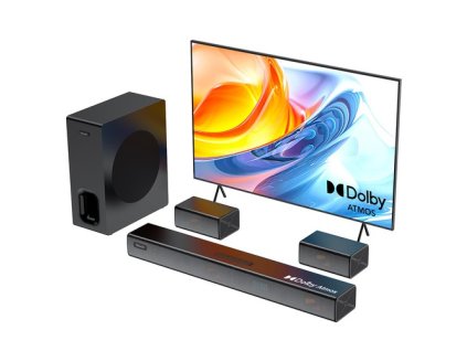 Hiwill A51 Pro 5.1 Channel Soundbar Subwoofer Speaker Kit , Dolby Atmos, 6.5'' Wireless Subwoofer, 9 Drivers, 420W Peak Power