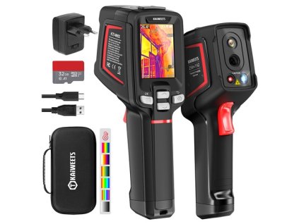 KAIWEETS KTI-W02 PRO Thermal Imaging Camera, 256x192 IR Resolution, -20℃~550℃ Range, PIP/Visible Light/Fusion Modes, 16GB TF Card