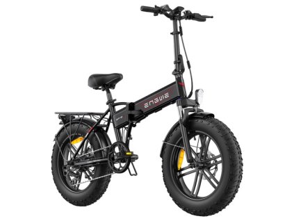 ENGWE EP-2 Boost Folding Electric Bike, 250W Motor, 48V 13Ah Battery, 20*4.0 inch Fat Tires, 25km/h Max Speed, 120km Range, Front & Rear Mechanical Disc Brake, Torque Sensor, Front Suspension, Shimano 7-speed - Black