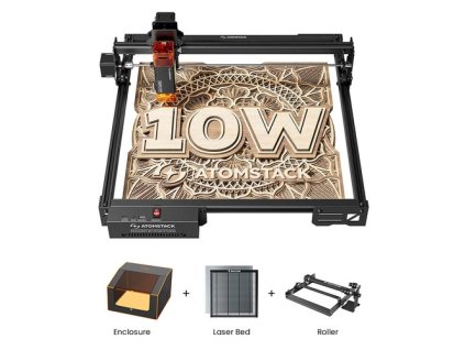 ATOMSTACK A10 Pro V2 10W Laser Engraver + Mecpow H44 Laser Bed + G3 Pro Rotary Roller + FC1 Enclosure