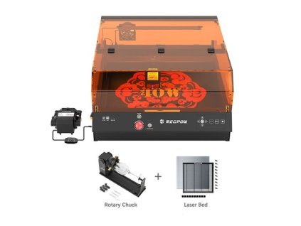 Mecpow X4 Pro 40W FDA Class 1 Laser + Claw Disc Rotary Chuck + Laser Bed