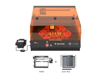 Mecpow X4 Pro 40W FDA Class 1 Laser + Rotary Roller + Laser Bed