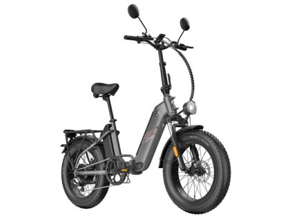 Fafrees FF20 Polar Electric Bike, 500W Motor, 48V 26.8Ah Dual Batteries, 20*4.0 inch Tires, 45km/h Max Speed, 170km Max Range, Mechanical Disc Brakes, Front Spring Fork, Shimano 7-speed - Gunmetal Black