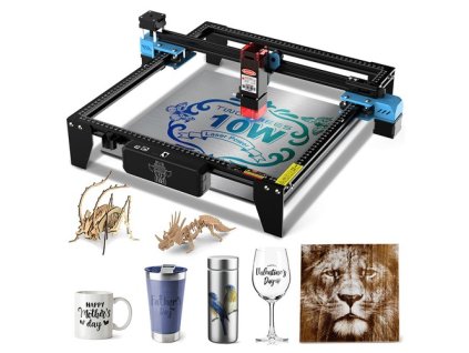 TWO TREES TTS-10 Pro 10W Laser Engraver, 32-bit Mainboard, 0.08*0.08mm Compressed Spot, 0.1mm Precision, 300*300mm