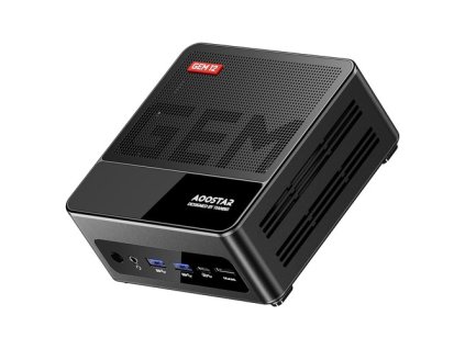 AOOSTAR GEM12 Max Mini PC Barebone (No RAM No SSD), AMD Ryzen 7 8745HS 8 Core Max 4.9GHz, Dual 2.5G LAN, WiFi 6, Bluetooth 5.2, HDMI 2.1 + 2*USB4 + DP1.4 4K@120Hz 4 Screens Display, 1*OCuLink, 2*USB3.2, 2*USB2.0, 1*Headphone Jack