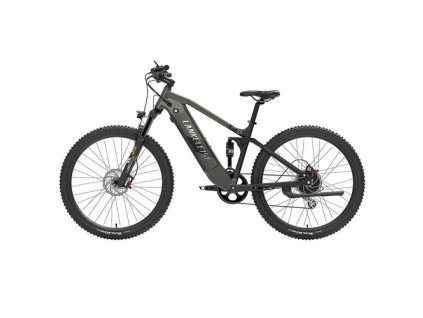 LANKELEISI RX600PRO Electric Bike, 250W Motor, 48V 20Ah Battery, 29 inch Tires, 25km/h Max Speed, 150km Range, Hydraulic Disc Brake, Oil Spring Shock Absorber, Shimano 8-speed - Black White