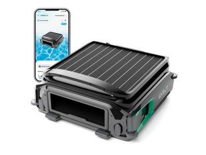 WYBOT F1 Solar Pool Skimmer Robot, 8H Runtime, App Control, Smart Obstacle Avoidance, Anti-Tangle/Leak/Strand, Edge Cleaning, Black
