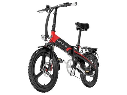LANKELEISI G660 Electric Bike, 500W Motor, 48V 12.8Ah Battery, 20*1.95 inch Tires, 35km/h Max Speed, 110km Range, Hydraulic Disc Brakes, Oil Spring Shock Absorber Front Fork, Shimano 7-speed - Red