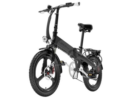 LANKELEISI G660 Electric Bike, 500W Motor, 48V 12.8Ah Battery, 20*1.95 inch Tires, 35km/h Max Speed, 110km Range, Hydraulic Disc Brakes, Oil Spring Shock Absorber Front Fork, Shimano 7-speed - Grey