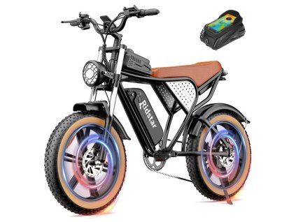 Ridstar Q20 Electric Bike, 1000W Motor, 48V 20Ah Battery, 20*4.0 inch Integrated Tires, 50km/h Max Speed, 120km Max Range, Hydraulic Disc Brake, Suspension Fork, Shimano 7-speed