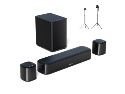 Ultimea Aura A30 5.1 Soundbar + 1 * Pair Steady 310 Speaker Stands, App Control, 10 Bands Equalizer Settings, 121 Preset EQ Matrices