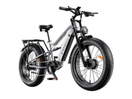 FENGQS H6PRO Electric Bike, 1000W*2 Motor, 52V 20Ah Battery, 26*4.0 inch Tires, 60km/h Max Speed, 140km Range, 7-speed, LCD Display - White