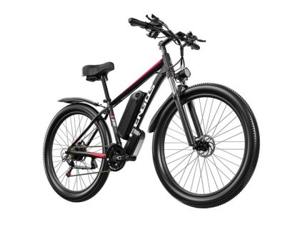 FENGQS Q8 Electric Bike, 750W Motor, 48V 17.5Ah Battery, 27.5 inch Tires, 50km/h Max Speed, 85km Range, Hydraulic Disc Brakes, 21-speed - Red
