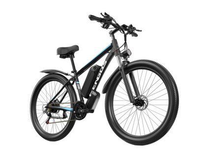 FENGQS Q8 Electric Bike, 750W Motor, 48V 17.5Ah Battery, 27.5 inch Tires, 50km/h Max Speed, 85km Range, Hydraulic Disc Brakes, 21-speed - Blue