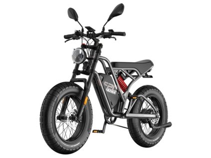 Fafrees F20 Ultra Electric Bike (Brake Upgraded Version), 750W Motor, 48V 25Ah Battery, 20*5.0 inch Fat Tires, 140km Max Range, Mechanical Disc Brakes, Hydraulic Suspension, Shimano 7-speed - Gunmetal Black