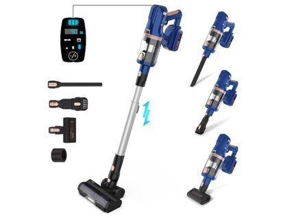 UMLO V11 Cordless Stick Vacuum, 300W Brushless Motor, 30kPa Max Suction, 60min Runtime, LED Display, 0.8L Dustbin, Wall-Mount