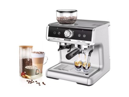 HiBREW H7 1550W Coffee Machine, 19Bar 2.8L Water Capacity Coffee Maker with Latte Cup Powder Tamper Electronic Scale