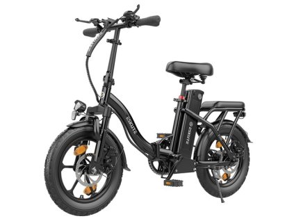 ESKUTE D100 Folding Electric Bike, 250W Motor, 36V 13Ah Battery, 25km/h Max Speed, 100km Range, 16 inch Tires, Mechanical Disc Brakes, LCD Display - Black