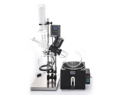Rotačný laboratórny odparovač 5 l s ohrevnou vodnou kúpeľou a vákuom