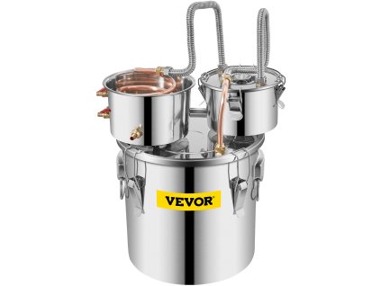 Domáci destilačný prístroj 21 l nerez s medenou trubkou a čerpadlom