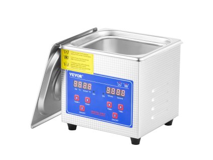 Ultrazvuková čistička 0.3 L, 40kHz, nerez, digitálny časovač, ohrev