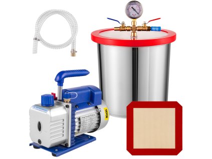 Vakuová pumpa jednostupňová 3 cfm 1/4 hp s komorou 3 gal (13 l)