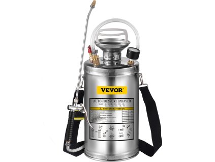 Nerezový ručný postrekovač 6 l pre dom, záhradu a čistenie podláh