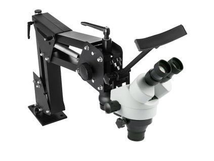 Mikroskop na šperky s 76mm objektívom, 7X-4.5X, pružinový držiak