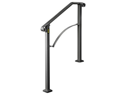 Madlo na vonkajšie schody, vhodné na 2–3 stupne, čierne kovové