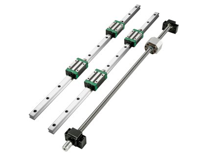 Lineárny vodiaci set 2× HGR20 1000 mm, RM1605 1000 mm, BF12/BK12