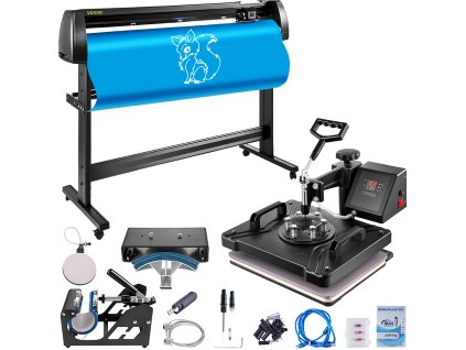 5 v 1 digitálny tepelný lis 15×12" s rezacím plotrom 53" a softvérom