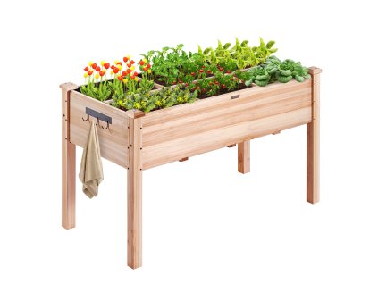 Vyvýšený záhradný záhon 120×58×76 cm na kvety, zeleninu a bylinky