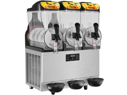Stroj na mrazené nápoje 3×12L, 1300W, 220V, nerez, 72 porcií
