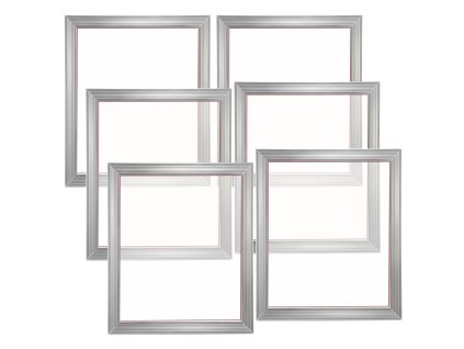 Sada sieťotlačných rámov 40.6×50.8 cm, 110 mesh, 6 ks v sade