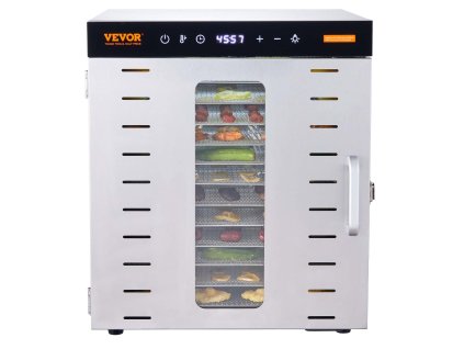 Sušič potravín 10 zásobníkov nerez 1000W na sušené mäso a ovocie
