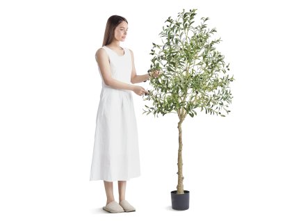 Umelý olivovník 1.8 m, pe materiál, v kvetináči, proti prevráteniu