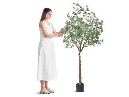 Umelý eukalyptový strom 1.8 m, pe materiál, proti prevráteniu