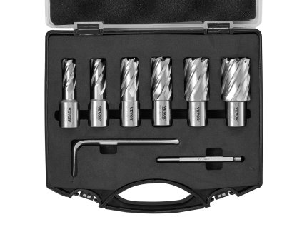 Súprava korunkových vrtákov 6 ks 1,27–2,7 cm, hĺbka 2,5 cm, hss m2al