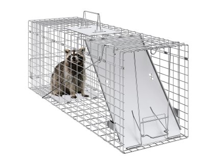 Pasca na živé zvieratá 79×25×30.5 cm pozinkovaná skladacia s rukoväťou