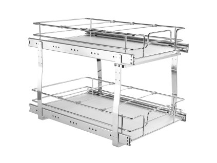 Výsuvný organizér 2 poschodia, 14"×21"×15", inštal. 15.5"×22"×18"