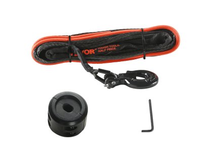 Syntetické navijacie lano 4.8 mm × 15.24 m 3787.5 kg s rukávom a hákom