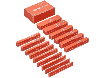 Sada výškových blokov 16 dielov, hliníkové, laserom označené s puzdrom