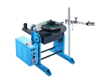 Rotujúci zvárací pozicionér 50 kg 0–90° 0,5–6 rpm 12,4" 3-čeľ.