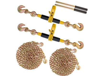 Napínač reťaze 3/8"-1/2" 2 ks G80 12000 lbs protišmyková rukoväť