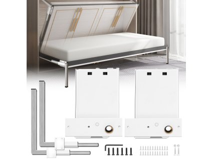 Mechanizmus na Murphy posteľ s pružinami, pre queen/twin, biely