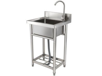 Nerezový stojací drez 1 komora, batéria a nohy, 40.6×33×22.1 cm NSF